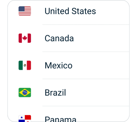 Liebao connect step 2, choose VPN server location